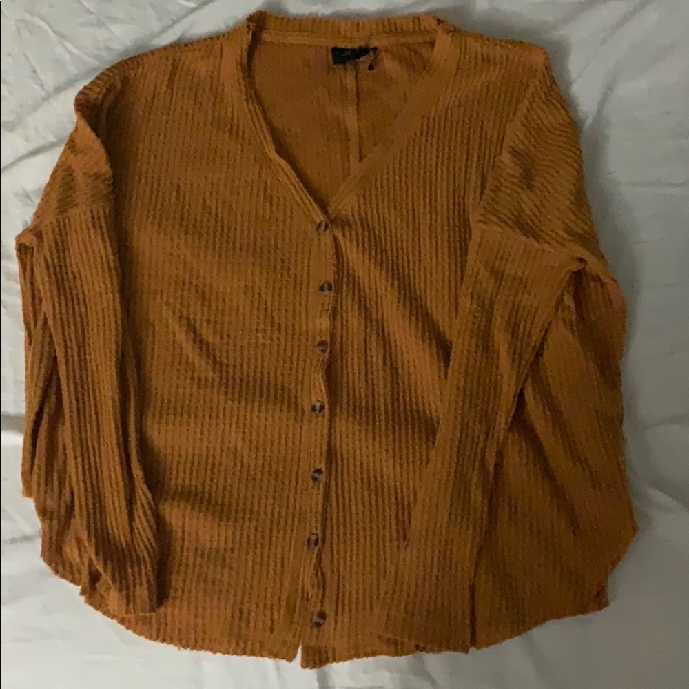 URBAN OUTFITTERS MUSTARD ORANGE TOP